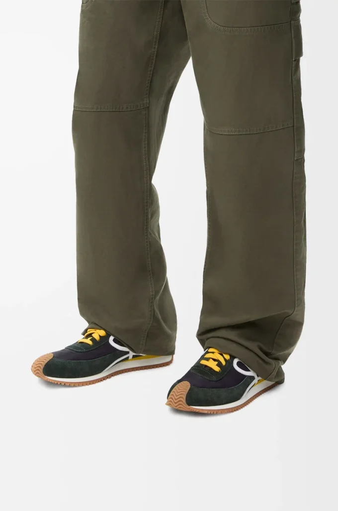 Flow Runner 2.0 en nylon et daim Noir/Blanc/Kaki