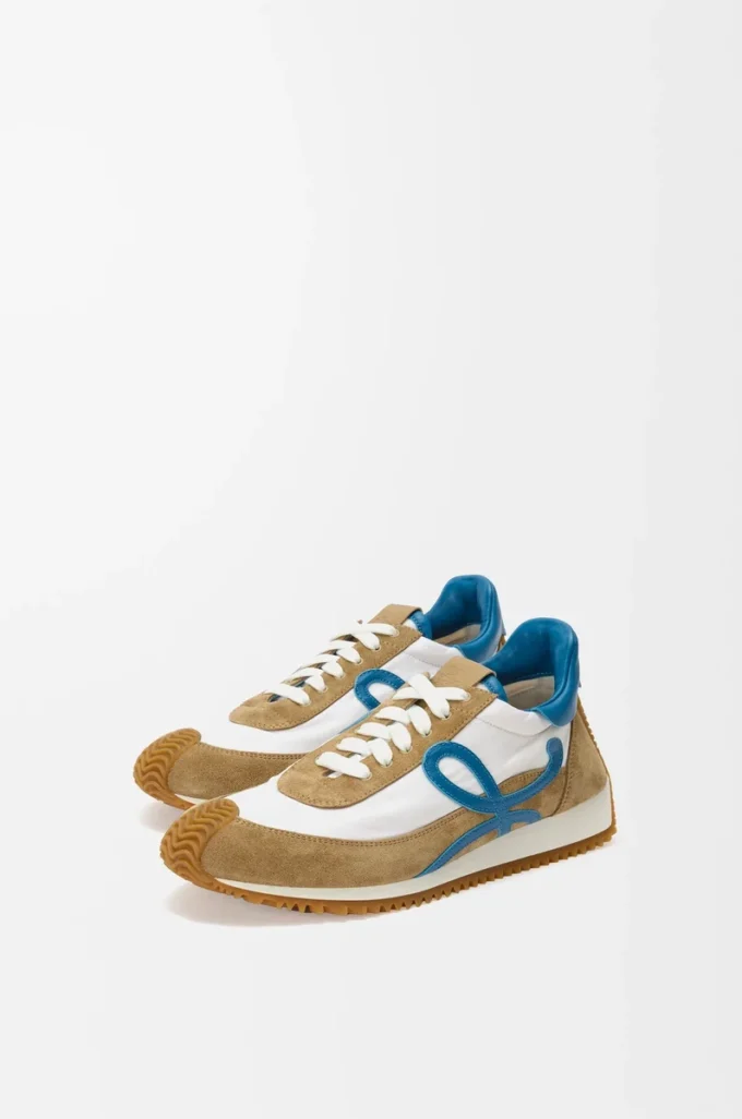 Flow Runner 2.0 en nylon et daim Sand/Blue/White