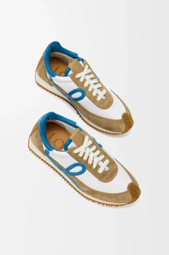 Flow Runner 2.0 en nylon et daim Sand/Blue/White