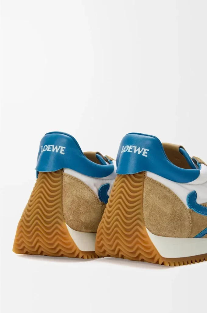 Flow Runner 2.0 en nylon et daim Sand/Blue/White