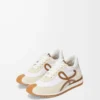 Flow Runner en nylon et daim chocolat/presque optique