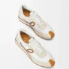 Flow Runner en nylon et daim chocolat/presque optique