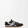 Flow Runner en nylon et daim Noir/Blanc