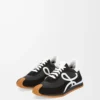 Flow Runner en nylon et daim Noir/Blanc
