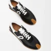 Flow Runner en nylon et daim Noir/Blanc