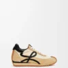 Flow Runner en nylon et daim Or/Noir
