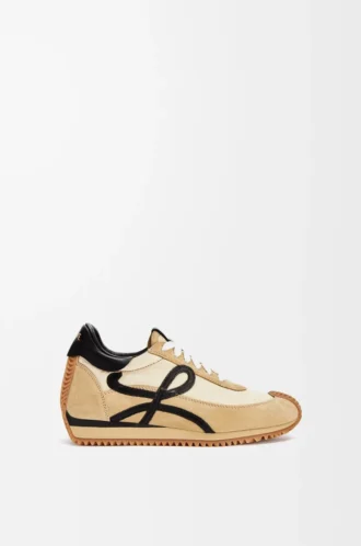 Flow Runner en nylon et daim Or/Noir