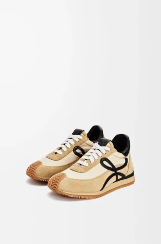 Flow Runner en nylon et daim Or/Noir