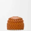 Flower dice en cuir de veau classique Orange