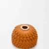 Flower dice en cuir de veau classique Orange