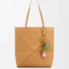 Flower dice en cuir de veau classique vert pomme