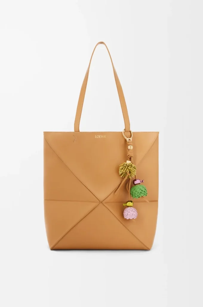Flower dice en cuir de veau classique vert pomme