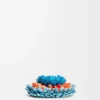 Flower die en cuir de veau classique Aqua