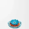 Flower die en cuir de veau classique Aqua
