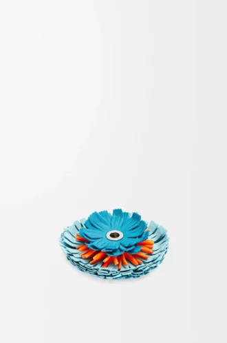 Flower die en cuir de veau classique Aqua