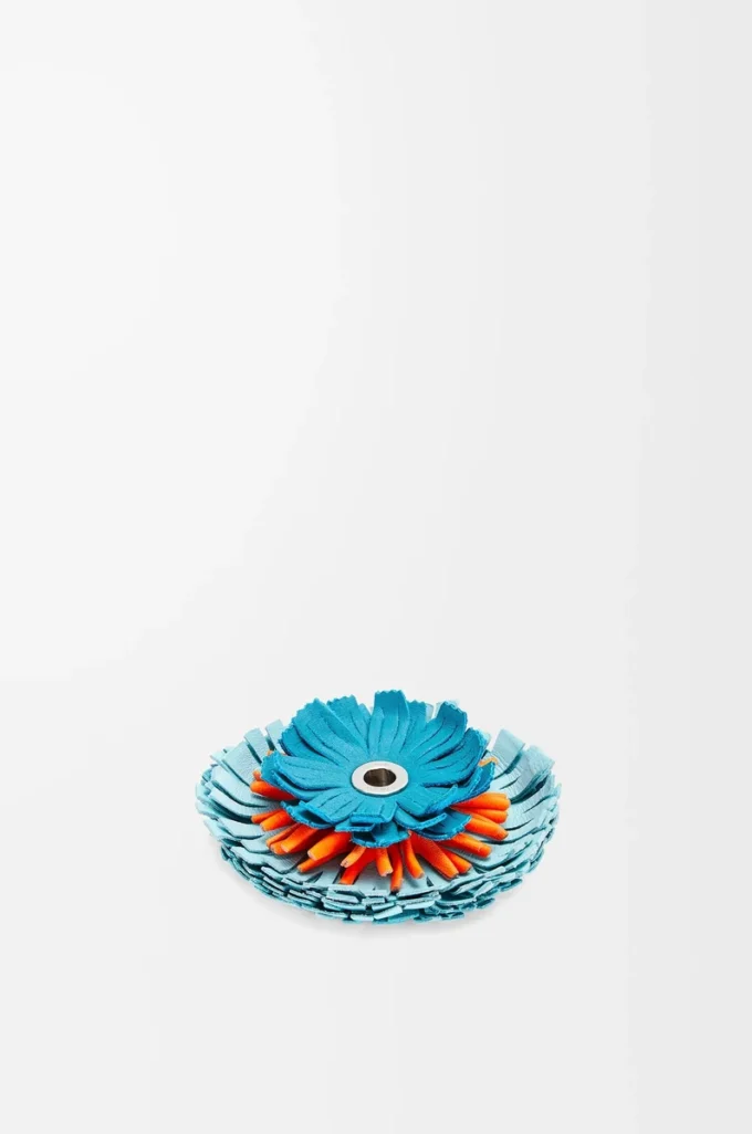 Flower die en cuir de veau classique Aqua