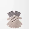 Gants en laine mélangée beige/multicolore