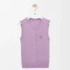 Gilet en cachemire et soie Lilas Gilet en cachemire et soie Lilas