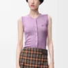 Gilet en cachemire et soie Lilas Gilet en cachemire et soie Lilas