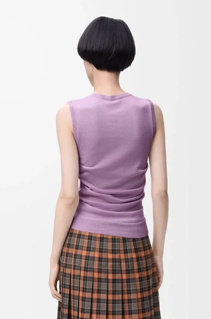 Gilet en cachemire et soie Lilas Gilet en cachemire et soie Lilas