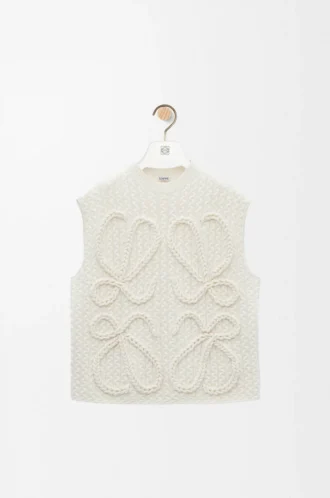 Gilet en laine Blanc