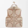 Gilet en laine mélangée Beige/Vert kaki Gilet en laine mélangée Beige/Vert kaki