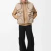 Gilet en laine mélangée Beige/Vert kaki Gilet en laine mélangée Beige/Vert kaki