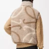 Gilet en laine mélangée Beige/Vert kaki Gilet en laine mélangée Beige/Vert kaki