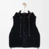 Gilet matelassé en peau lainée Marron/Bleu marine Gilet matelassé en peau lainée Marron/Bleu marine