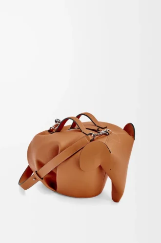 Grand sac Elephant en cuir de veau classique Tan