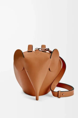 Grand sac Elephant en cuir de veau classique Tan
