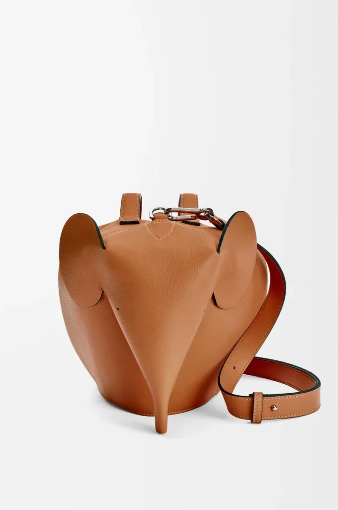 Grand sac Elephant en cuir de veau classique Tan