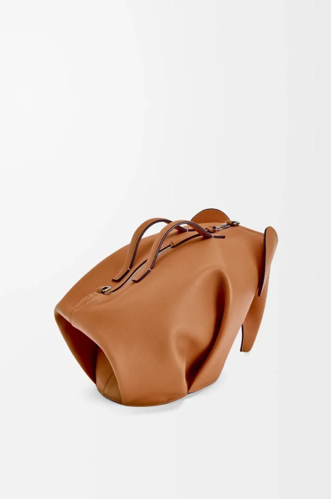 Grand sac Elephant en cuir de veau classique Tan