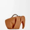 Grand sac Elephant en cuir de veau classique Tan