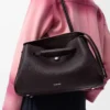 Grand sac Madrid en cuir de veau grainé souple Dark Ebony