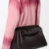 Grand sac Madrid en cuir de veau grainé souple Dark Ebony