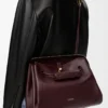 Grand sac Madrid en cuir de veau souple Bordeaux foncé