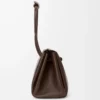 Grand sac Madrid en cuir de veau souple marron foncé
