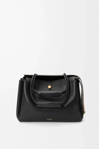 Grand sac Madrid en cuir de veau souple noir