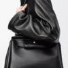 Grand sac Madrid en cuir de veau souple noir