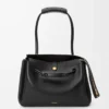 Grand sac Madrid en cuir de veau souple noir