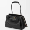 Grand sac Madrid en cuir de veau souple noir
