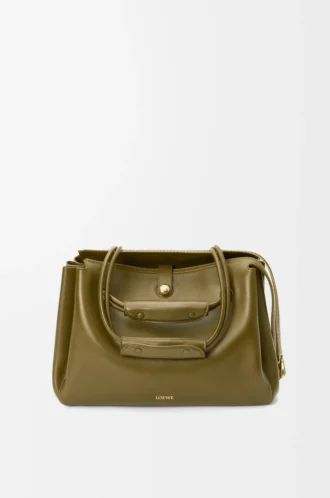 Grand sac Madrid en cuir de veau souple Olive