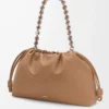 Grand sac à main Flamenco en cuir d&rsquo;agneau nappa moelleux Mocha