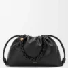 Grand sac à main Flamenco en cuir d&rsquo;agneau nappa souple Noir