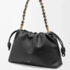 Grand sac à main Flamenco en cuir d&rsquo;agneau nappa souple Noir