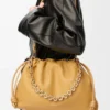 Grand sac à main Flamenco en cuir d&rsquo;agneau nappa souple Sahara