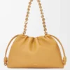 Grand sac à main Flamenco en cuir d&rsquo;agneau nappa souple Sahara