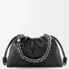 Grand sac à main Flamenco en cuir d&rsquo;agneau nappa verni Noir