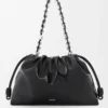 Grand sac à main Flamenco en cuir d&rsquo;agneau nappa verni Noir